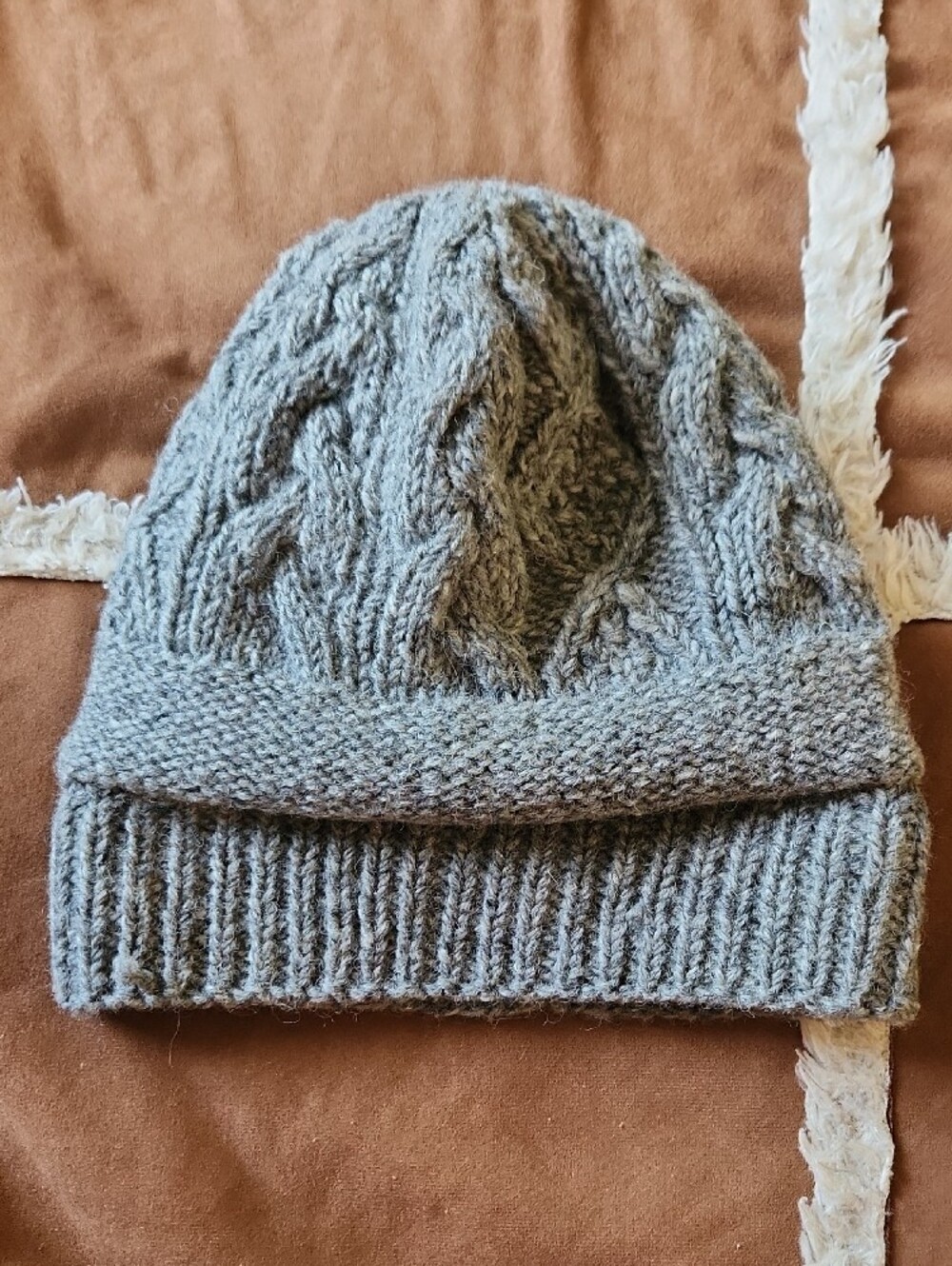 Aran Sweater Market 100% Wool Beanie Winter Warm One Size